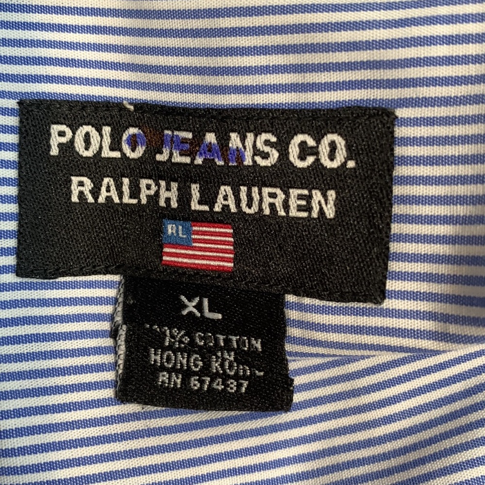 Polo Jeans Co. Ralph Lauren Stripe Shirt XL - Picture 5 of 9